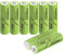 HR03 Lot de 8 piles rechargeables AAA 600 mAh pour lampes solaires d'extérieur de jardin pré-chargées