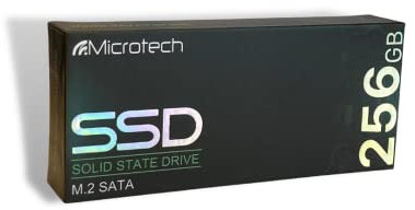 MICROTECH SSD 256 GB, Interfaccia SATA, Forma m.2 2280, MLC Multilevel cell, Velocità scrittura dati 400 MB/s, Velocità lettura dati 530 MB/s, Velocità trasferimento dati 6 Gbit/s