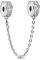 Lkwidi Charme Clip Safety Chain Charms-Anhänger 925 Sterling Silber Charm Bead Pendant für Europäische Armbänder und Halsketten