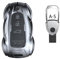 Gleamydot Autoschlüssel Hülle Kompatibel mit Schlüssel Toyota Yaris Gt86 Hilux Chr Rav4 Corolla Schlüsselhülle Smart Fernbedienung Zink Legierung Gehäuse (Toyo-TA-A-S)