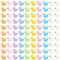 Adval9Vram 100 Stück Mini Harzente Ente zum Basteln Bunte Leuchtende Kleine Enten DIY Handwerk Dekoration leuchtende kleine Enten für Aquarium Garten Landschaft Puppenhaus Ornament