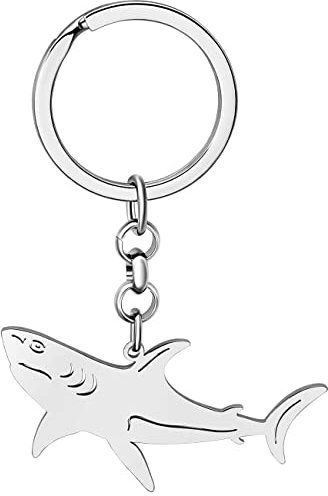 DALANE Edelstahl Hai Schlüsselanhänger Ozean Fisch Auto Schlüsselring Hai Anhänger Geschenke Schmuck für Damen Kinder Mädchen