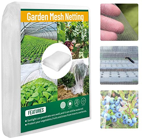 Rete Anti Insetti,Rete Anti Insetti per Orto,Rete di Protezione Dagli Insetti,Rete Anti Uccelli,Rete per Insetti Orto,Rete di Protezione Delle Piante,Reti Protettive da Giardino,Fiori,Colture e Serre
