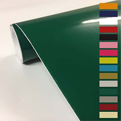 vgoltd Furniture Stickers Gloss Self Adhesive Vinyl Wrap Sticky Contact Paper Roll for Kitchen Countertop Cupboard Cabinets Wardrobe & Tabletops (Forest Green, 30 x 500 cm)