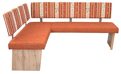 moebel direkt online Eckbank 140x180 cm Sonja Eiche/terrakottafarben