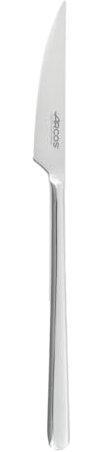 Arcos Série Milano | Couteau à steak | Couteau à steak monobloc en acier inoxydable | Lame dentelée de 100 mm | Passe au lave-vaisselle | 3 mm d'épaisseur | Couleur argent