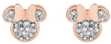 Orecchini Disney Minnie, Acciaio Inossidabile con Zirconi per Bambini e Bambine, Gioielli Disney