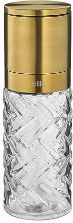Pfeffer- oder Salzmühle CRISTALLO Gewürzmühle Keramikmahlwerk Gold cilio