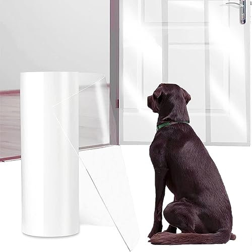 CHUANGSEED Transparent Ruban adhésif Anti Griffe Sticker Chat Canapé,Protection Porte Anti Chien Griffe,pour Meubles,Porte,Mur,Tapis, comptoirs anti scratch tape clear(21cmx5m)