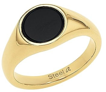 Amor Ring Edelstahl Unisex Damen Herren Ringe, Schwarz, Kommt in Schmuck Geschenk Box, 2037297