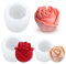 3 Piezas Rosas Flor Silicona Vela Moldes,Rosa Flor Silicona Resina Jabón Moldes,3D Rosa Molde de Velas de Silicona Forma,para Velas Perfumadas,Chocolate,Cera de Soja Jabón