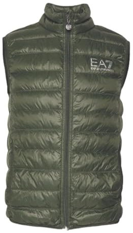 Emporio Armani EA7 Core Logo Zip Down Vest Black, Grün 1846, XXXL