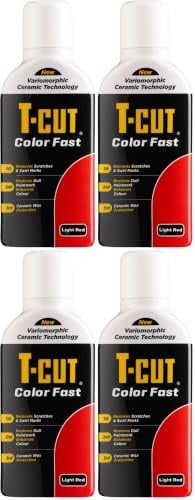 T-Cut 3 in 1 Color Fast Paintwork Restorer Car Polish, Light Red, 500 ml (Pack of 4)