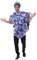 EraSpooky Costume de grappe de raisin violet pour adulte avec chapeau Costume d'halloween amusant pour fête alimentaire