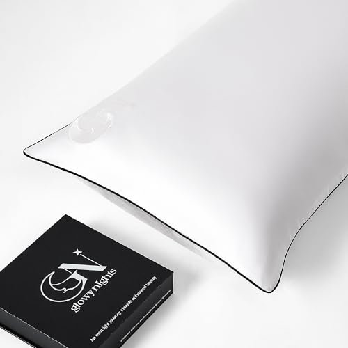 Seidenkissenbezug 40x80 aus 100% Maulbeerseide für Haut und Haar | Dermatologisch Zertifiziert von Fachärzten in Deutschland | höchste Klasse 6A, 22 Momme (Ivory White - Black Edge)