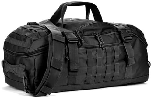 3-in-1-Militär-Rucksack, Reisetasche, Reisetasche für Wochenende, Fitnessstudio, Reisen, Workout, Einsatz, Schwarz, Small (30L), 3-in-1 Turnbeutel