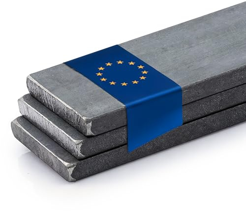 Stahl-Shop24 - Flachstahl 80x20mm, 1000mm Länge - S235JR Stahl, Flacheisen für Konstruktionen, Metallprofile, Stahlplatten, Flachstangen, Metallstangen, Flachstahlprofile, Bau & Handwerk