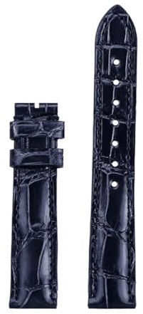 JVEIWAD Kompatibel mit 15 16 17 18 Hi-Q Krokodillederarmband Blau Schwarz Rot Armband Kompatibel mit der Jaeger-lecoultre REVERSO RENDEZ-VOUS MASTER CONTROL-Serie