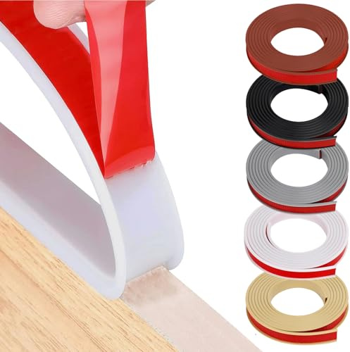 HeiPen TPE U-Form Selbstklebend Möbelkantenband - Weiß, 22mm x 3m | Kantenumleimer Selbstklebend, Flexible Faltbarer Kantenschutz für Schrankkanten, Abschlussleiste, Deckenkanten,Arbeitsplatten