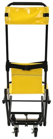 Silla de ruedas plegable para subir escaleras plegable silla de ruedas de transporte, herramientas portátiles para subir escaleras con reposacabezas ajustables y cinturones de seguridad