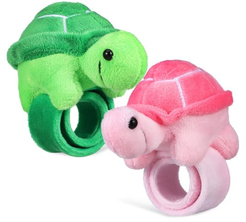 Milisten 2stücke Tier-slap-armbänder Mit Plüsch-schildkröten Niedliche Cartoon-wristbands Für Partys Sicher Und Vielseitig Einsetzbar Als Mitgebsel Oder