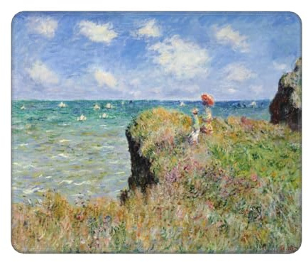 Monet Mouse Pad Small Rectangle Gaming Mousepad Square Desk Mat Stitched Edges 9.4x7.9 for Home Office