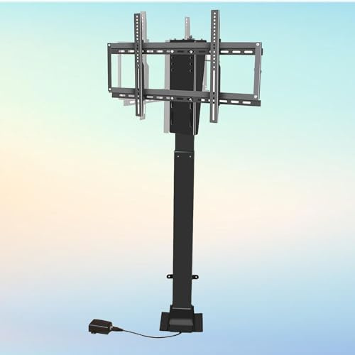 Teleskop Elektrischer TV Lift - Elektrische TV Lift Halterung mit 360° Drehung nach links und rechts, versteckt im Schrank, geeignet für 26-70 Zoll LED-Bildschirme, mit Last 60kg/132lbs