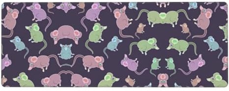 animals-Cute Mouse Oversized Desk Pad, Thick Base Mat, Ergonomic Comfort Pad for Precision Mouse Control