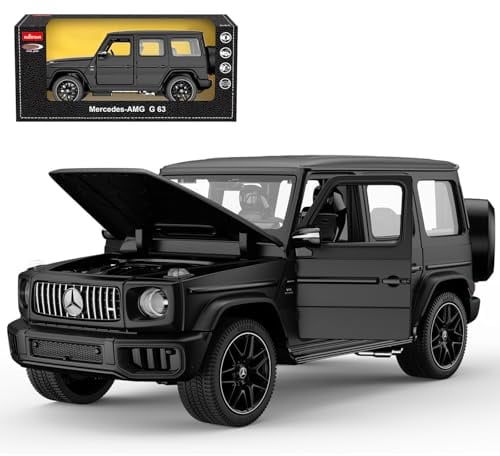 JAMARA 402264 Mercedes-AMG G 63 Diecast 1:24 Schwarz Modellauto Metall Miniatur Sammlermodell Spielzeug Auto Kinder Geschenkidee