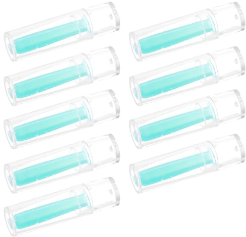 MALUGOGO Silicone Contact Lens Remover Sticks Green Plastic Design Lightweight and Portable 12pcs Bulk Contact Lens Applicators for Easy Suction and Travel Use