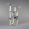 RHRQuality Cat Tree for Large Cats - Kilimanjaro Deluxe – 195 cm High – With 12 cm Sisal Posts & Luxury Lying Area – Light Gray