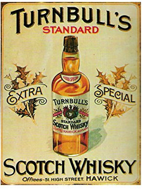 Turnbull's standard extra special scotch whisky retro shabby chic vintage style picture metal wall plaque sign (280mm x 200mm)