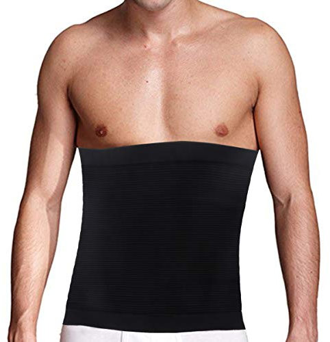 EXCEART Men Belly Trainer Waist Slimming Belt Shaper Weight Control Belly Corset Abdomen Trimmer Band for Male Adults - Size L