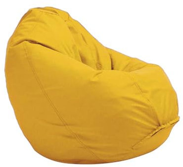 Bruni Kinder-Sitzsack Classico S in Gelb – Sitzsack mit Innensack für Kinder, Abnehmbarer Bezug, lebensmittelechte EPS-Perlen als Bean-Bag-Füllung, aus Deutschland