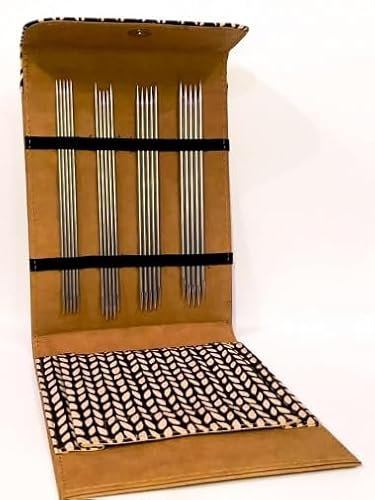 Lana Grossa Strumpfstricknadel-Set Edelstahl Braun