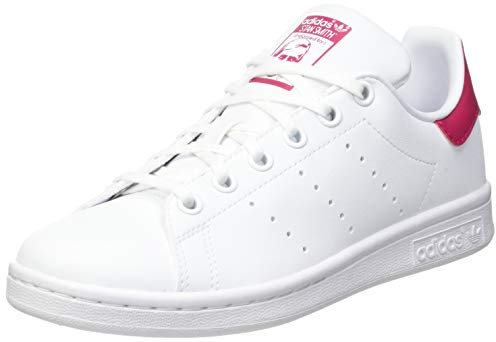 adidas Stan Smith J, Sneaker Unisex - Bambini e ragazzi, Ftwr White Ftwr White Bold Pink, 36 2/3 EU