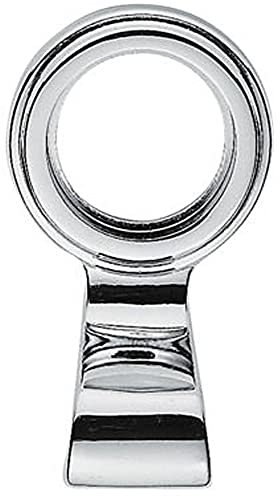 Large Cylinder Latch Pull - Night Latch Door Handle - 76 x 45mm- Polished Chrome | External Door Cylinder Night Latch Pull Handle - Flat Keyhole Rim Lock Outdoor Handle