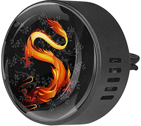 Timmershabi Oriental Drago 2 Stück kundenspezifischer Auto-Aromatherapie-Lufterfrischer Diffusor Auto Duft Diffusor Medaillon Auto Diffusor Vent Clip Anwendung für Auto, Büro, Küche