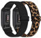 AMCC 2 Pack Stretchy Straps Compatible with Fitbit Charge 3 Strap/Charge 4 Strap, Soft Adjustable Elastic Replacement with Stylish Pattern, Nylon Woven Sport Wristband for Women Men (Black,Leopard)