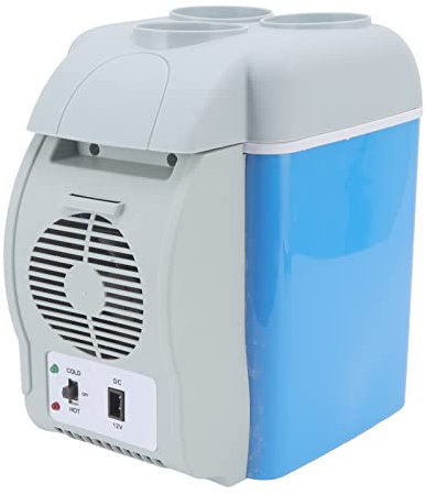 OREQ Mini Refrigerador, Refrigerador Personal del Congelador Personal Portátil de 12V, bajo Ruido, 7,5 litros de Refrigerador Termoeléctrico Y Nevera Retro, para Automóvil, Dormitorio, Oficina
