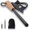 Flintronic Feuerstahl mit Handmade Griff, Feuerstein Survival Set, Wasserfester Magnesium-Feuerstarter, mit Pfeife,Teleskop Blasrohr,Schaber mit Skala, für Camping/Wandern/Outdoor