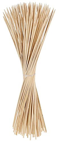 SIDCO Splittstäbe 100 x Holzstäbe Pflanzenstäbe Rankhilfe Bambusstäbe Pflanzstäbe 50cm Braun