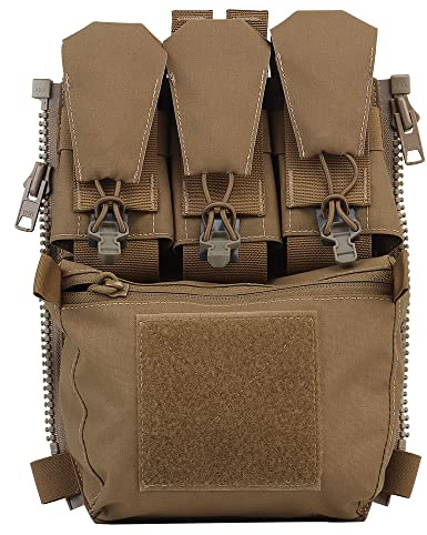WarmHeartting Tactical Zip-On Panel Pouch Mit Magazintasche Für Fcpc Weste Militärausrüstung, Tactical Back Panel Banger Pouch Gp Pocket Retention Flap