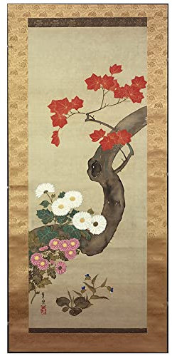 JUNIWORDS Poster, Suzuki Kiitsu, Herbstblumen, 45 x 20 cm (3001034)