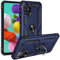 Verco Hybrid Armor Shiel Case für Samsung Galaxy A51 Hülle, extrem robust mit Magnet Fingerring Halter Handyhülle für Samsung A51 Panzerhülle, Blau