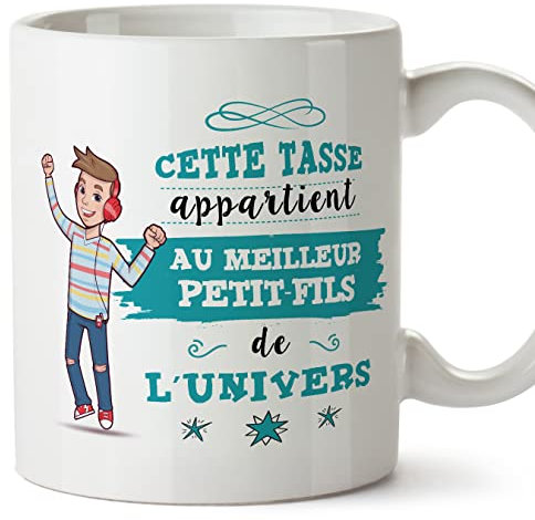 Mugffins Tasses pour PETIT-FILS - En Français - Cadeau original pour PETIT-FILS - Meilleure Famille de l'univers - 11 oz / 330 ml