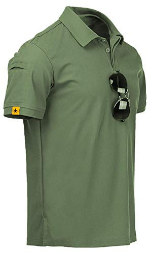 JACKETOWN Polo Shirt Uomo Manica Corta Asciugatura Rapida Traspirante Tennis Polo Shirt Camicie Estate per Uomo Button Front T-Shirts Sport Shirt Basic Regular Fit Golf Shirt