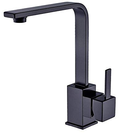 ANIFM Sink Tap，Kitchen Bathroom Sink Tap，Warm Home Copper Black Paint Faucet Kitchen Sink Dish Hot and Cold Water Single Hole Single Handle Faucet Comfortable anniversary