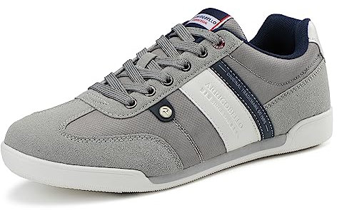 ARRIGO BELLO Sneaker Herren Schuhe Business Freizeitschuhe Leichte Trainers für Walking, Laufen, Sport Größe 41-46 (Hellgrau,45)