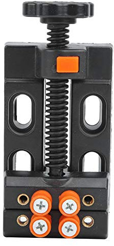 QANYEGN Mini Schraubstock, Tragbarer Schnitzschraubstock, Flachbett Bohrmaschine Bank vise Clamp zum Schnitzen Modellieren Holzarbeiten Schmuckherstellung Garage, Schwarz